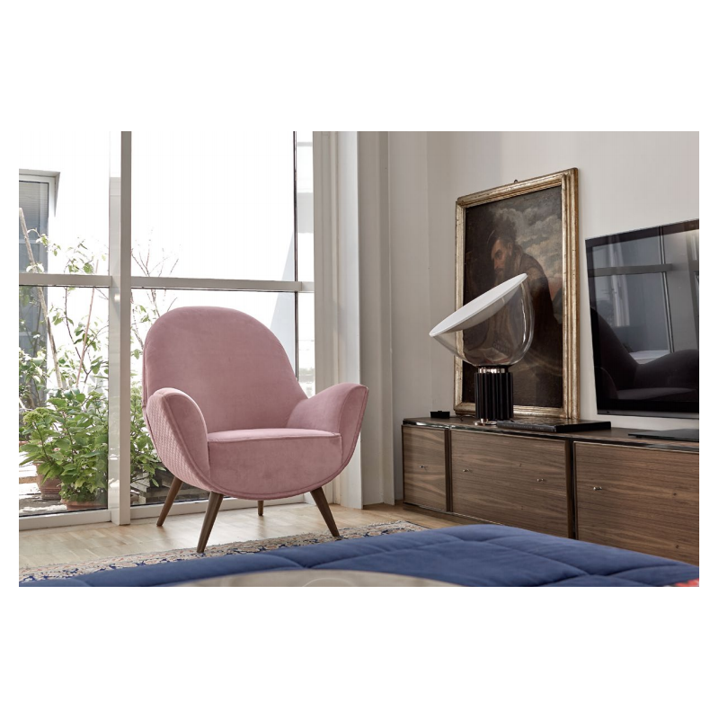 PRISCILLA midcentury modern pink armchair