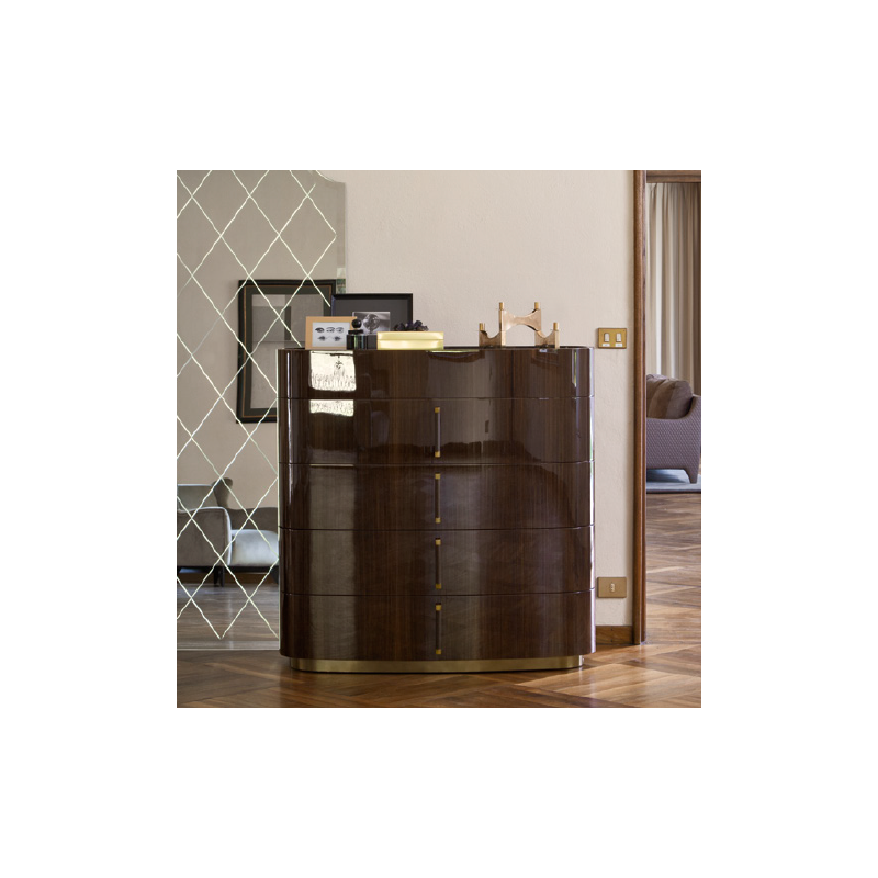 MAYFAIR chest of drawers leather top