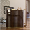 MAYFAIR chest of drawers with leather top