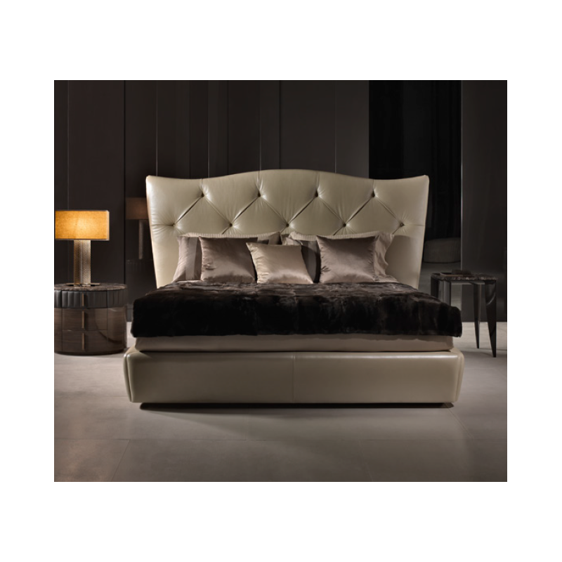 MEMENTO modern leather  padded bed