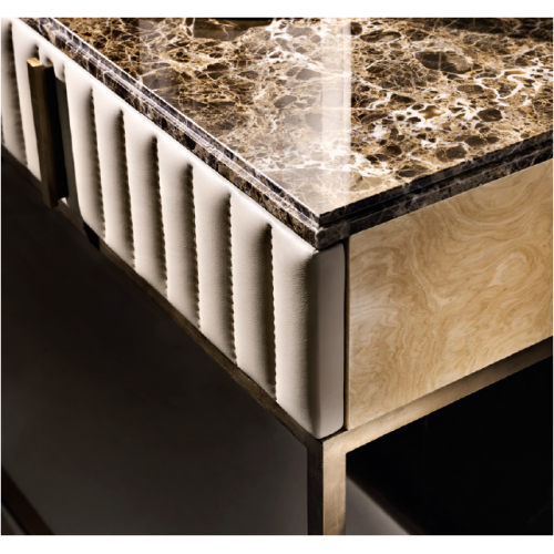 Designer console table with marble top