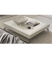 DUDE low  coffee table with leather top